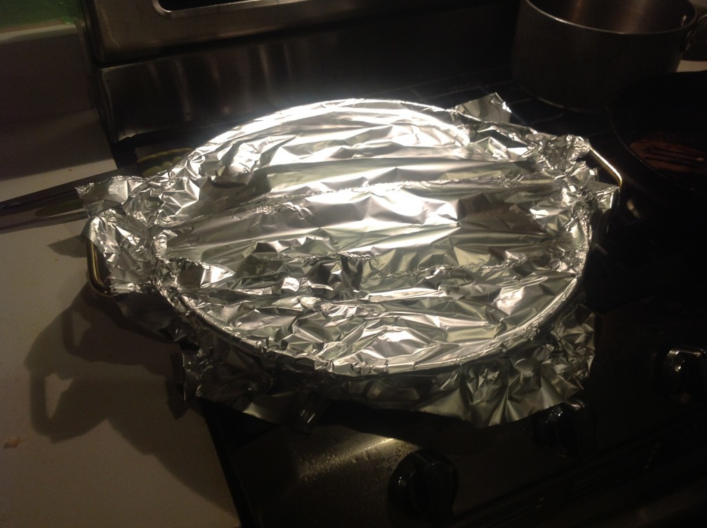 reciplex.com » Blog Archive » photo 13 – Rice covered in foil for steaming